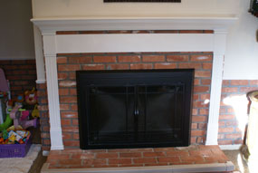 fireplace remodel after